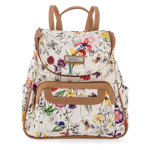 MultiSac Handbags - NEW MultiSac Women's Major Backpack/Purse/Handbag, Vienna/Hazelnut Floral